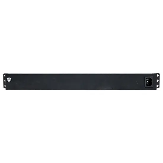 Блок розеток PDU TERACOM PRO 19" 1U 10А/250В 7 розеток Schuko с выключателем без шнура питания входной разъем C14 корпус алюминий черный