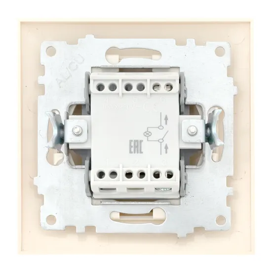 Валенсия выключатель 1-кл. 10А кремовый с индикатором EKF PROxima