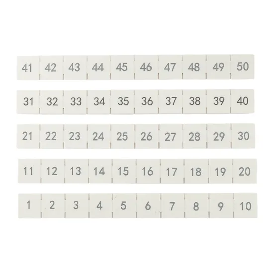 Маркировка для клемм 10/16/35/90 UT 1-50 (100 шт)