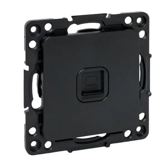 Стокгольм Механизм Розетки RJ-45 1-местной черный EKF PROxima