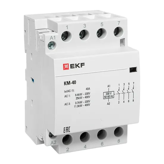 Контактор модульный КМ 40А 4NО (3 мод.) EKF PROxima