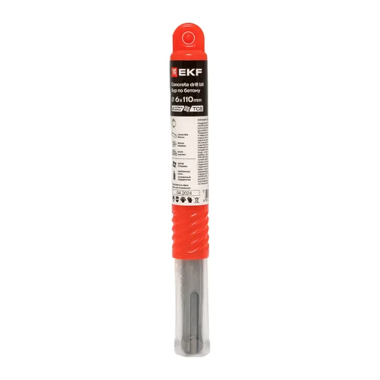 Бур по бетону SDS-plus 6х110 мм (4 резца) EKF Professional