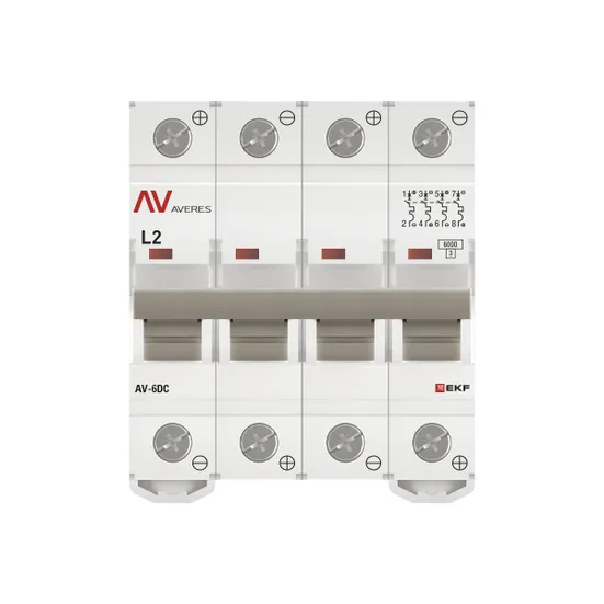 Выключатель автоматический AV-6 DC 4P 2A (L) 6kA EKF AVERES