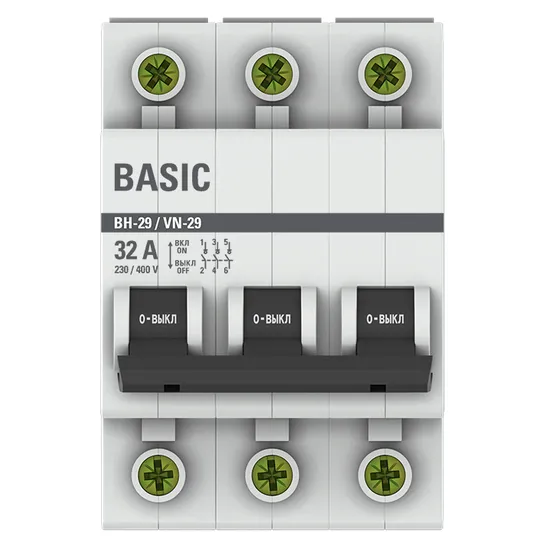 Выключатель нагрузки 3P 32А ВН-29 Basic