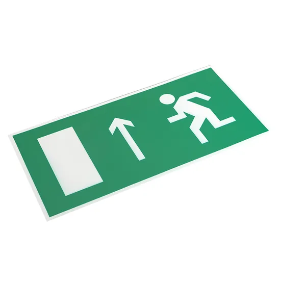 Знак наклейка E11 "Направление к эвакуационному выходу прямо" (150х300) ГОСТ 12.4.026-2015 EKF PROxima