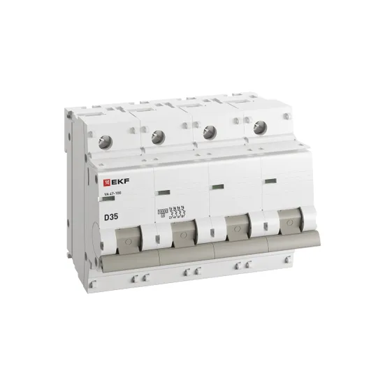 Автоматический выключатель 4P 35А (D) 10kA ВА 47-100 EKF PROxima