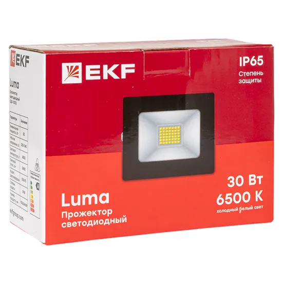 Прожектор светодиодный СДО-3003 30Вт 6500К IP65 EKF Basic