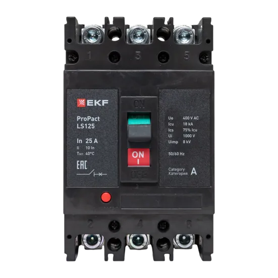 Автоматический выключатель LS125 18кА 3P 25А ProPact EKF