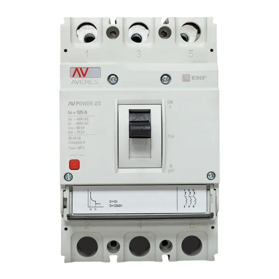Автоматический выключатель AV POWER-2/3 125А 80kA TR EKF AVERES