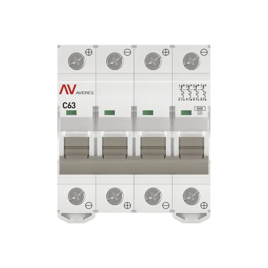 Выключатель автоматический AV-6 DC 4P 63A (C) 6kA EKF AVERES