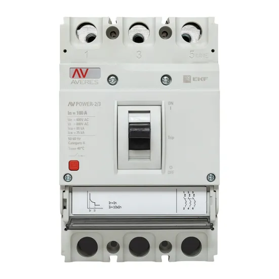 Автоматический выключатель AV POWER-2/3 100А 80kA TR EKF AVERES