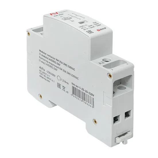 Контактор модульный КМ 25А 2NО 230VAC (1 мод.) AVERES EKF