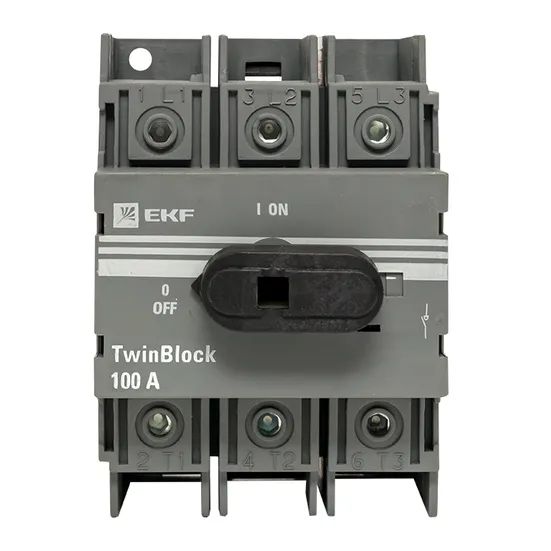 Рубильник 100A 3P c рукояткой управления для прямой установки TwinBlock EKF 