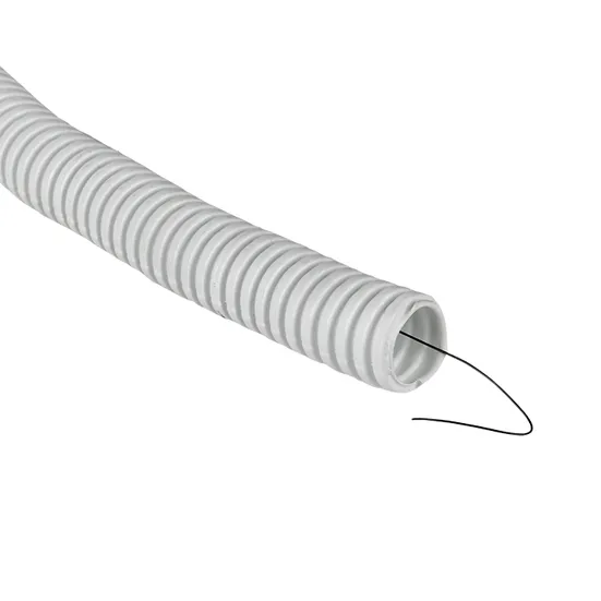Труба гофр. ПВХ с протяжкой d16 мм (100 м) белая EKF-Plast