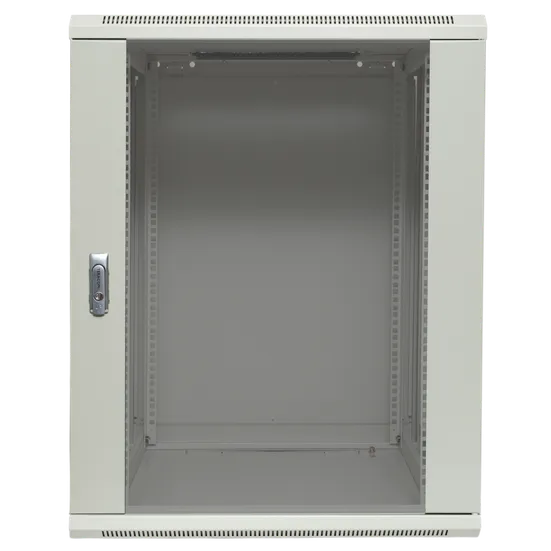 Шкаф настенный 19" TERACOM PRO 12U 600х600 мм дверь стеклянная с замком-ручкой серый