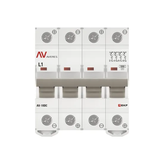 Выключатель автоматический AV-10 DC 4P 1A (L) 10kA EKF AVERES