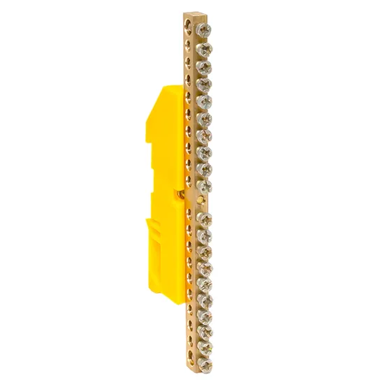 Шина "0" PE (6x9мм) 20 отв. латунь желтый изолятор на DIN-рейку EKF PROxima