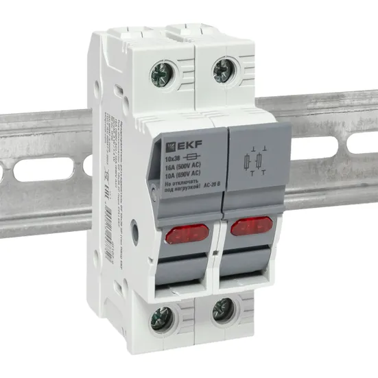 Предохранитель-разъединитель DF 10х38 2Р (тип ПВЦ) EKF