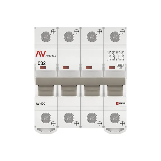 Выключатель автоматический AV-6 DC 4P 32A (C) 6kA EKF AVERES