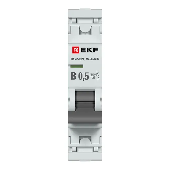 Автоматический выключатель 1P 0,5А (B) 6кА ВА 47-63N EKF PROxima