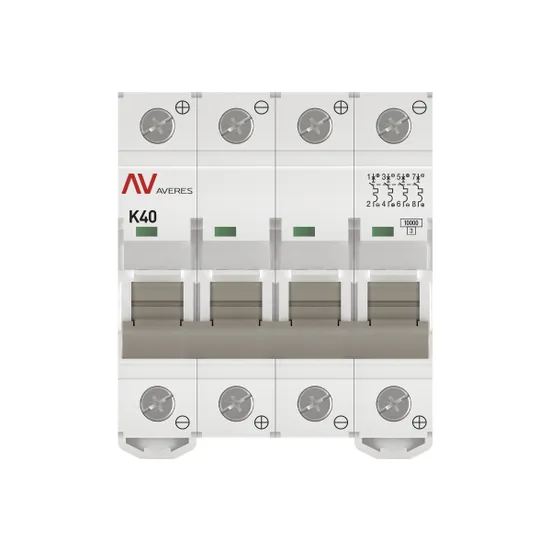 Выключатель автоматический AV-10 DC 4P 40A (K) 10kA EKF AVERES