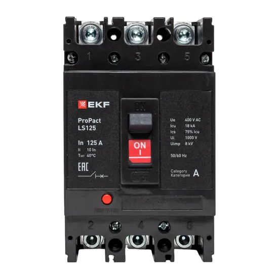 Автоматический выключатель LS125 18кА 3P 160А ProPact EKF