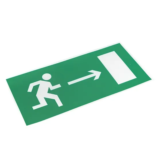 Знак наклейка E03 "Направление к эвакуационному выходу направо" (150х300) ГОСТ 12.4.026-2015 EKF PROxima
