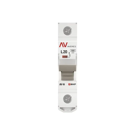 Выключатель автоматический AV-10 1P 20A (L) 10kA EKF AVERES
