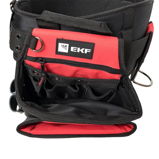 Пояс монтажника с 3 сумками и разгрузочными ремнями С-15 EKF Professional