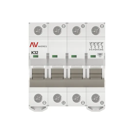 Выключатель автоматический AV-10 DC 4P 32A (K) 10kA EKF AVERES