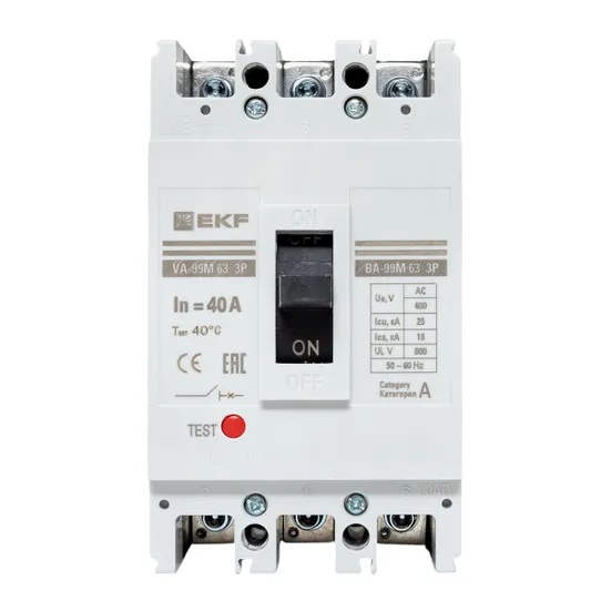 Выключатель автоматический ВА-99М 63/40А 3P 25кА EKF