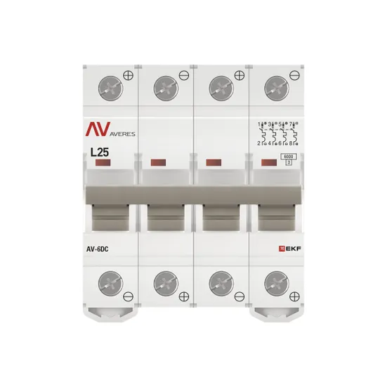 Выключатель автоматический AV-6 DC 4P 25A (L) 6kA EKF AVERES