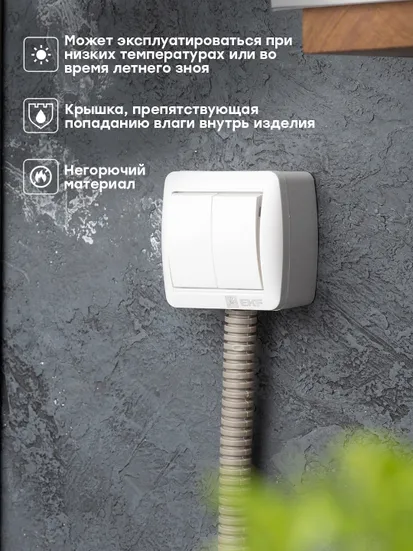 Владивосток Выключатель 2-кл. 10А IP54 EKF
