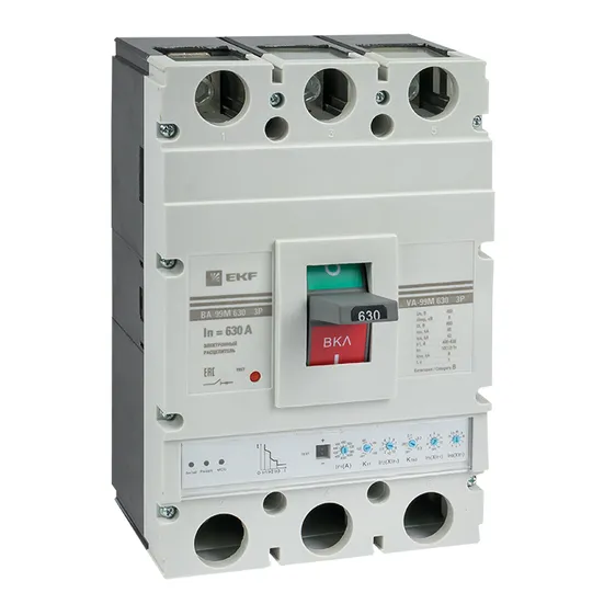 Выключатель автоматический ВА-99М 630/630А 3P 65кА с электронным расцепителем EKF