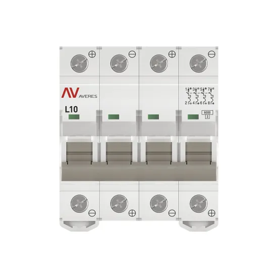Выключатель автоматический AV-6 DC 4P 10A (L) 6kA EKF AVERES