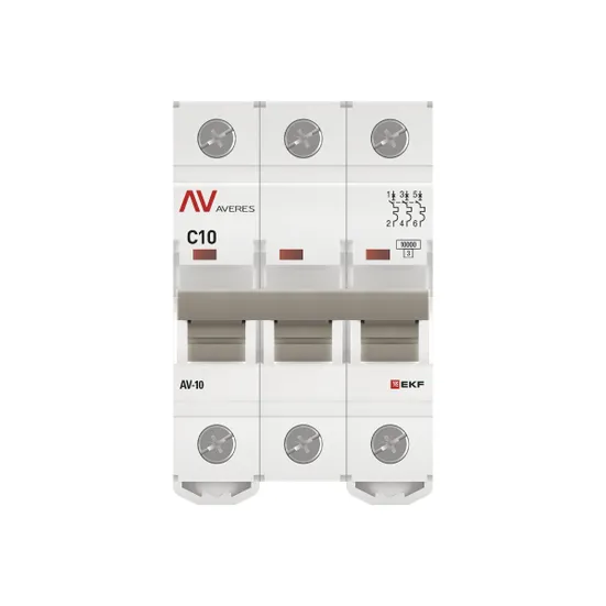Выключатель автоматический AV-10 3P 10A (C) 10kA EKF AVERES