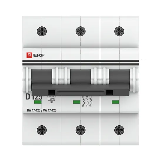 Автоматический выключатель 3P 125А (D) 15кА ВА 47-125 EKF PROxima