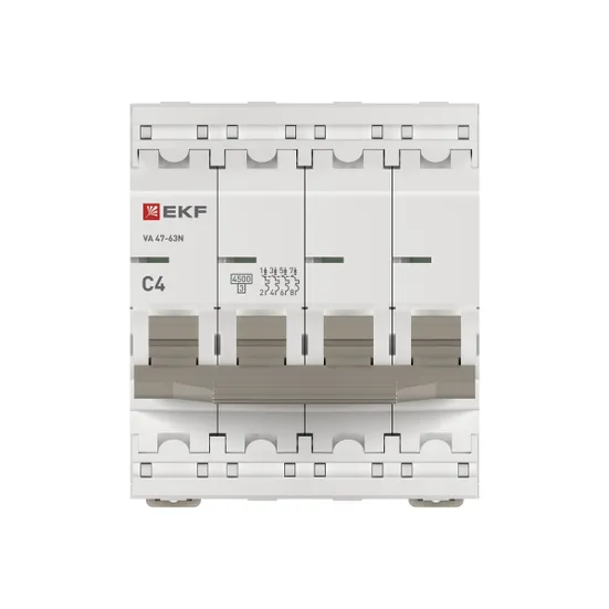 Автоматический выключатель ВА 47-63N 4P 4А (C) 4,5 кА PROXIMA EKF