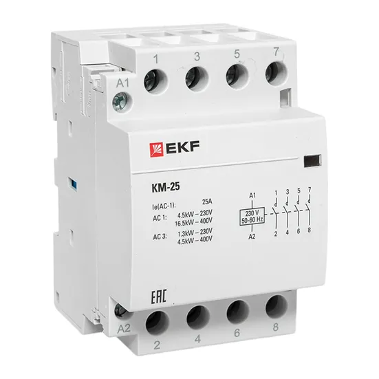 Контактор модульный КМ 25А 4NО (3 мод.) EKF PROxima