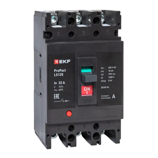 Автоматический выключатель LS125 18кА 3P 32А ProPact EKF