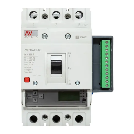 Автоматический выключатель AV POWER-1/3 160А 100kA ETU6.2 EKF AVERES