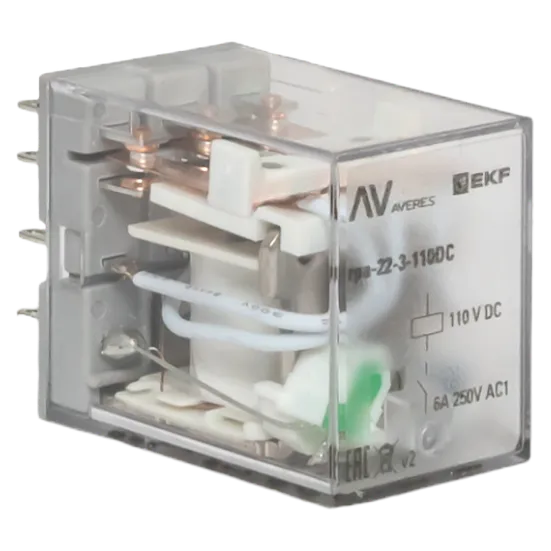 Реле промежуточное RPA 22/3 6A 110В DC EKF AVERES