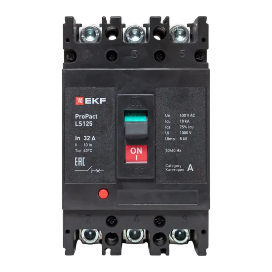 Автоматический выключатель LS125 18кА 3P 32А ProPact EKF