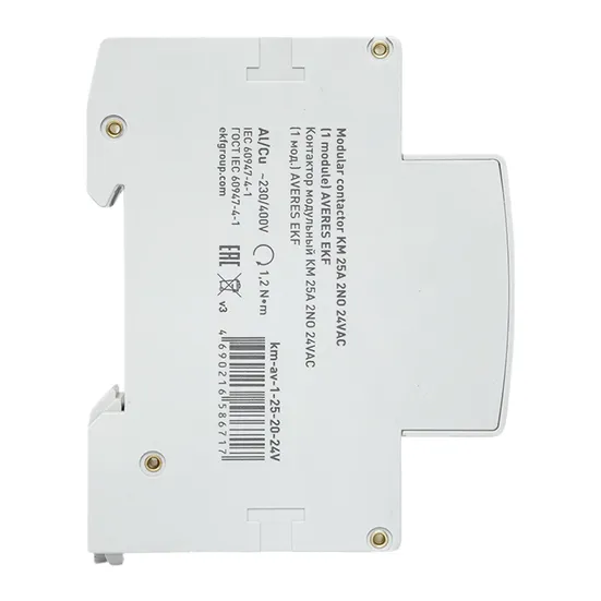 Контактор модульный КМ 25А 2NО 24VAC (1 мод.) AVERES EKF