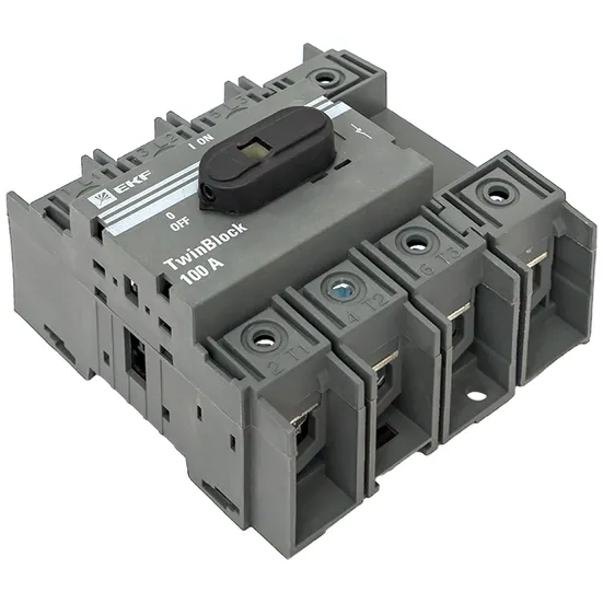 Рубильник 100A 4P c рукояткой управления для прямой установки TwinBlock EKF