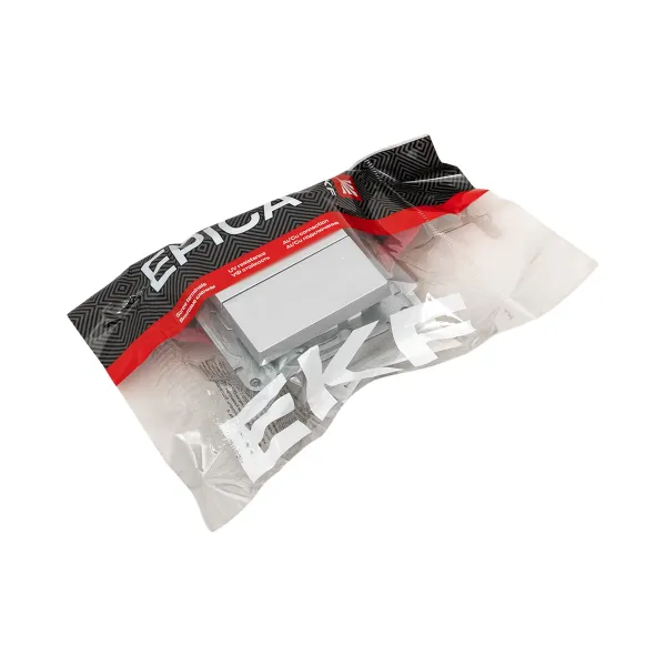 Механизм выключателя, двухклавишный, перекрёстный, алюминий Эпика EKF