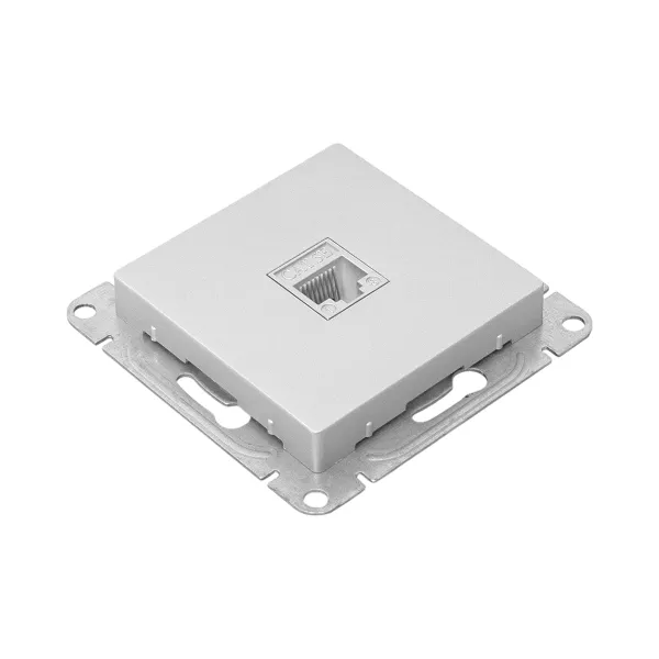 Механизм розетки RJ45 - 2шт, (cat5), алюминий Эпика EKF