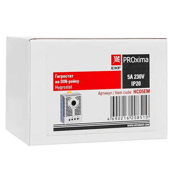 Гигростат на DIN-рейку 5А 230В IP20 EKF PROxima