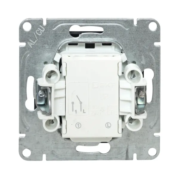 Механизм выключателя, одноклавишный, с подсветкой, мокко Эпика EKF