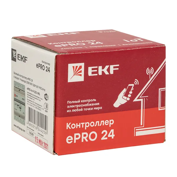 Контроллер базовый ePRO24 удаленного управления 6вх\4вых 230В WiFi GSM EKF PROxima